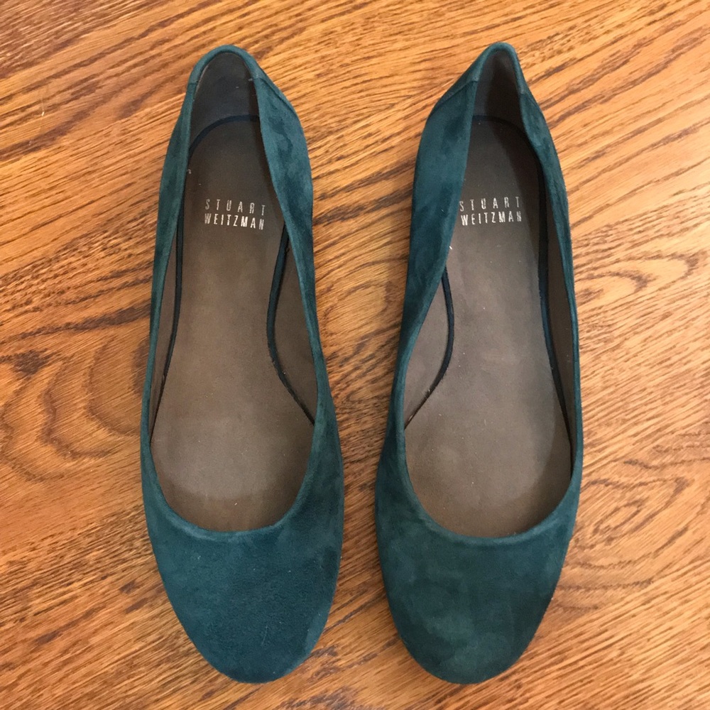 MOVING SALE! Stuart WEITZMAN Teal Suede Flats 7